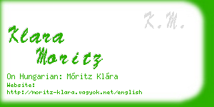 klara moritz business card